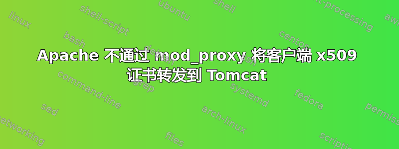 Apache 不通过 mod_proxy 将客户端 x509 证书转发到 Tomcat