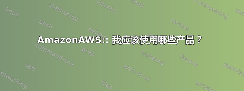 AmazonAWS:: 我应该使用哪些产品？