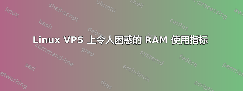 Linux VPS 上令人困惑的 RAM 使用指标