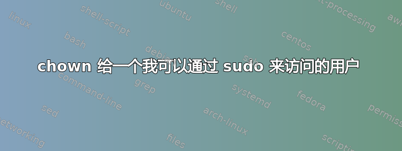 chown 给一个我可以通过 sudo 来访问的用户