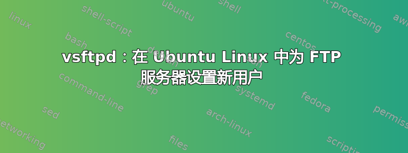 vsftpd：在 Ubuntu Linux 中为 FTP 服务器设置新用户