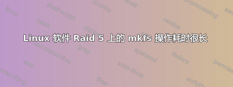 Linux 软件 Raid 5 上的 mkfs 操作耗时很长