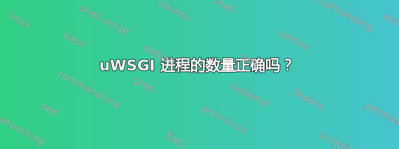 uWSGI 进程的数量正确吗？