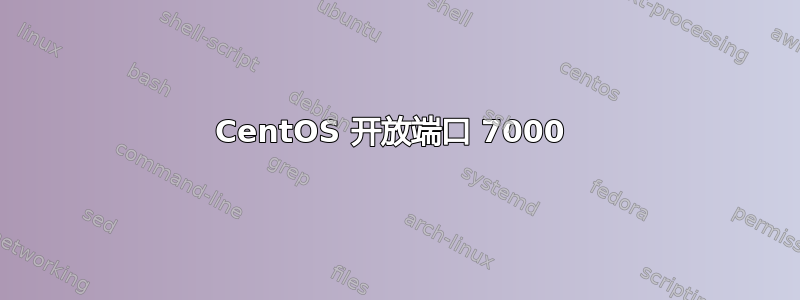 CentOS 开放端口 7000 