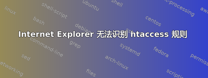 Internet Explorer 无法识别 htaccess 规则