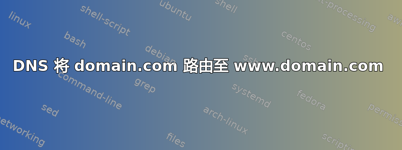 DNS 将 domain.com 路由至 www.domain.com