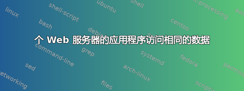 2 个 Web 服务器的应用程序访问相同的数据