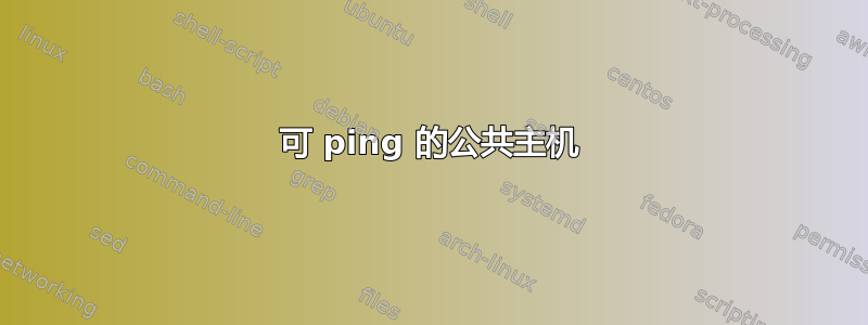 可 ping 的公共主机