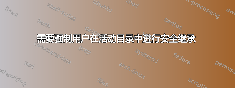 需要强制用户在活动目录中进行安全继承