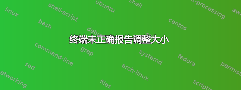 终端未正确报告调整大小