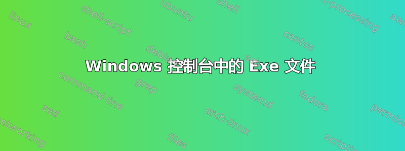 Windows 控制台中的 Exe 文件