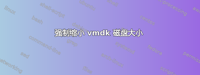 强制缩小 vmdk 磁盘大小