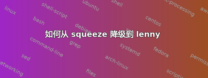 如何从 squeeze 降级到 lenny