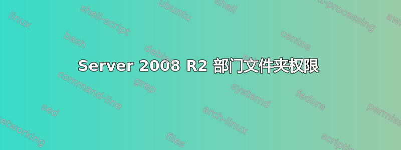 Server 2008 R2 部门文件夹权限