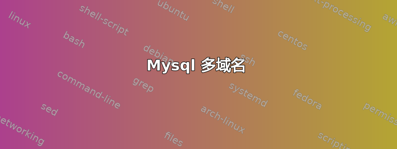 Mysql 多域名