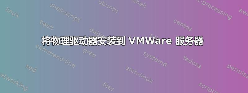 将物理驱动器安装到 VMWare 服务器