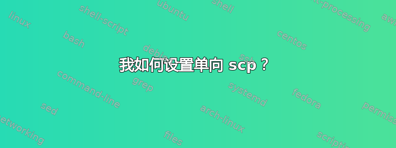 我如何设置单向 scp？