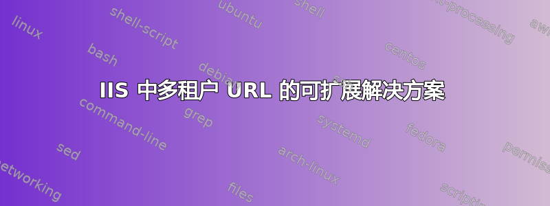 IIS 中多租户 URL 的可扩展解决方案