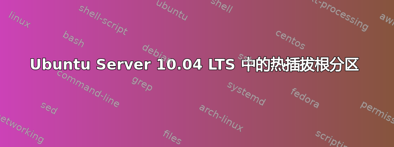 Ubuntu Server 10.04 LTS 中的热插拔根分区