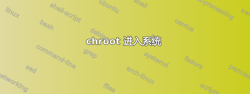 chroot 进入系统