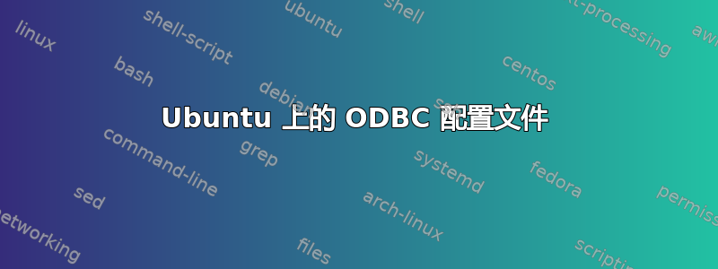 Ubuntu 上的 ODBC 配置文件