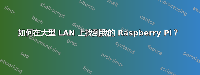 如何在大型 LAN 上找到我的 Raspberry Pi？