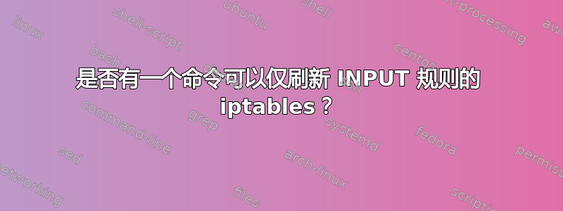 是否有一个命令可以仅刷新 INPUT 规则的 iptables？