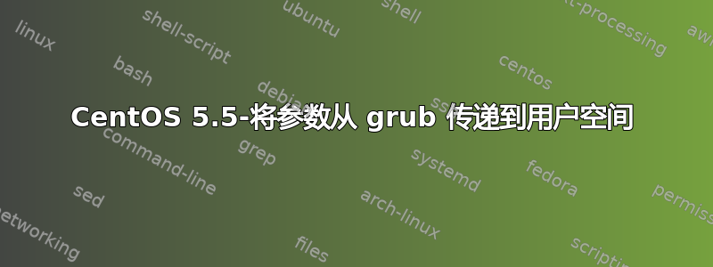 CentOS 5.5-将参数从 grub 传递到用户空间