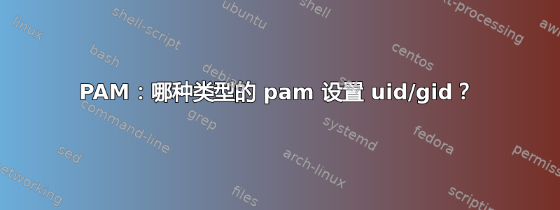 PAM：哪种类型的 pam 设置 uid/gid？