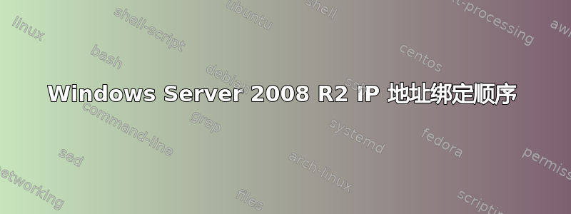 Windows Server 2008 R2 IP 地址绑定顺序