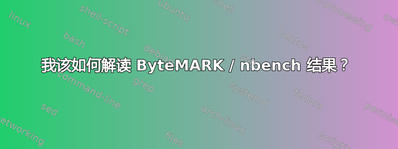 我该如何解读 ByteMARK / nbench 结果？