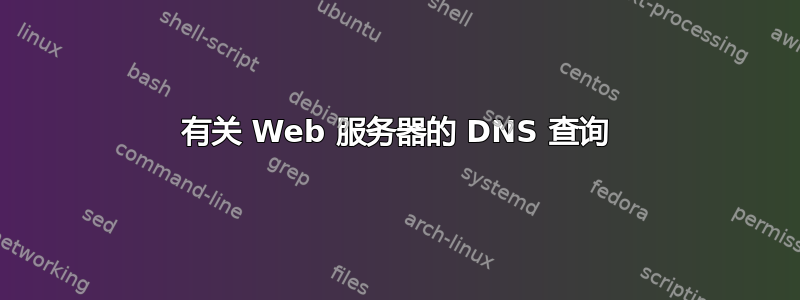 有关 Web 服务器的 DNS 查询