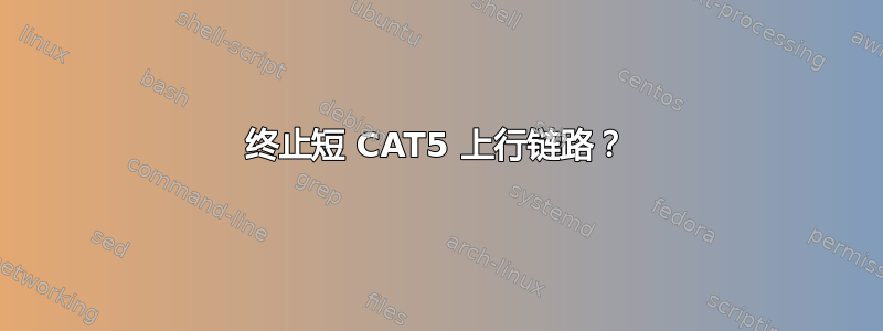 终止短 CAT5 上行链路？