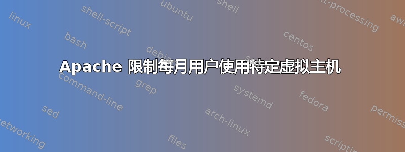 Apache 限制每月用户使用特定虚拟主机