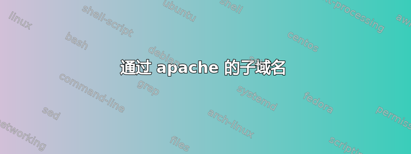 通过 apache 的子域名