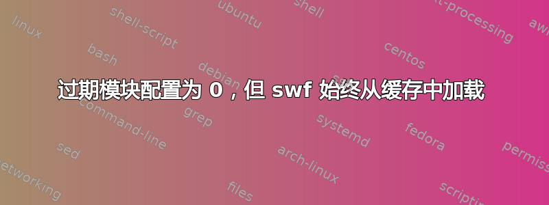 过期模块配置为 0，但 swf 始终从缓存中加载