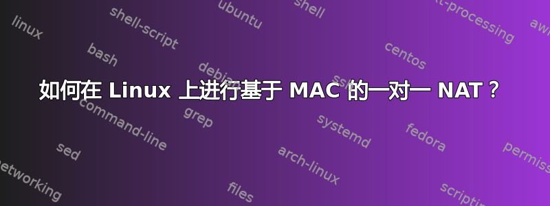 如何在 Linux 上进行基于 MAC 的一对一 NAT？