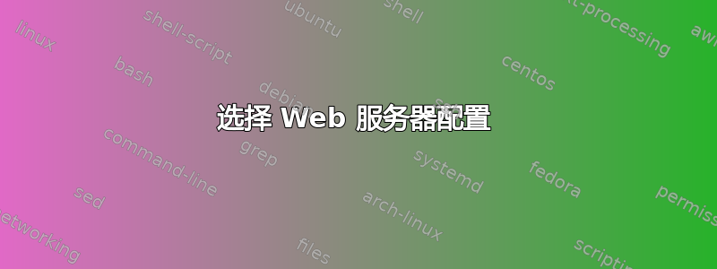 选择 Web 服务器配置