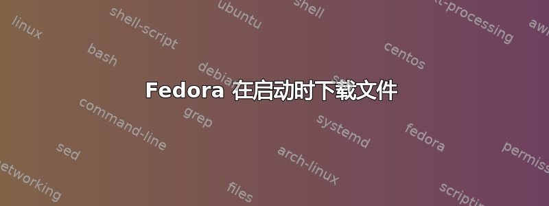 Fedora 在启动时下载文件