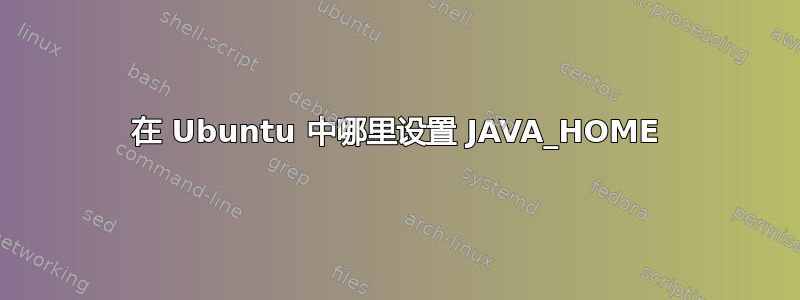 在 Ubuntu 中哪里设置 JAVA_HOME