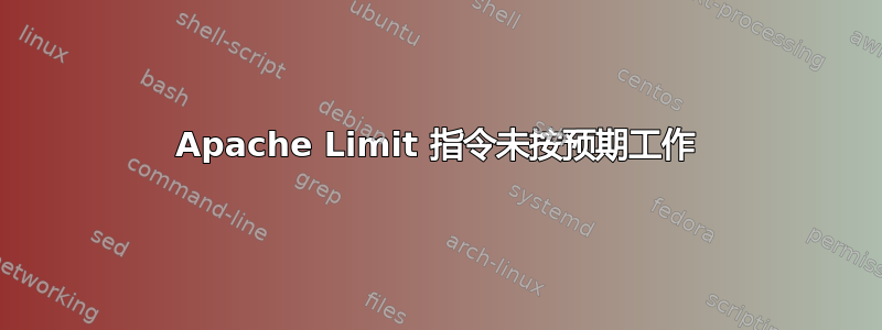 Apache Limit 指令未按预期工作