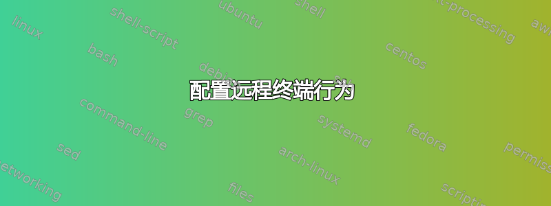 配置远程终端行为