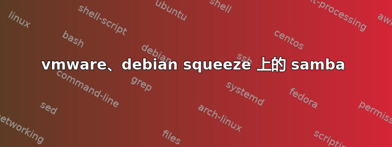 vmware、debian squeeze 上的 samba