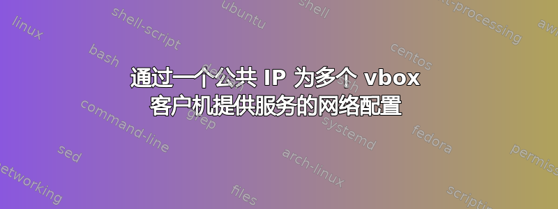 通过一个公共 IP 为多个 vbox 客户机提供服务的网络配置