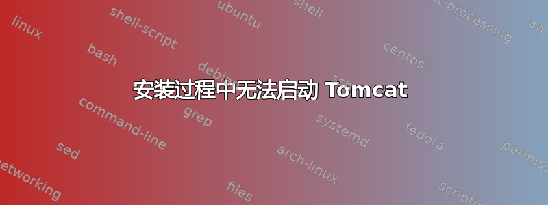 安装过程中无法启动 Tomcat