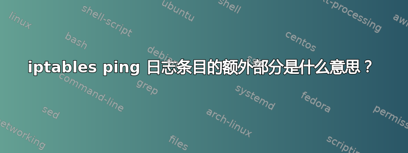 iptables ping 日志条目的额外部分是什么意思？