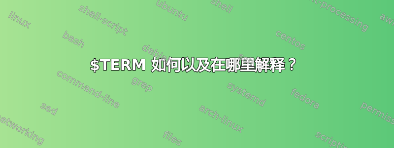 $TERM 如何以及在哪里解释？