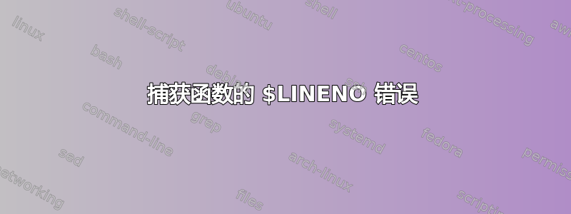 捕获函数的 $LINENO 错误