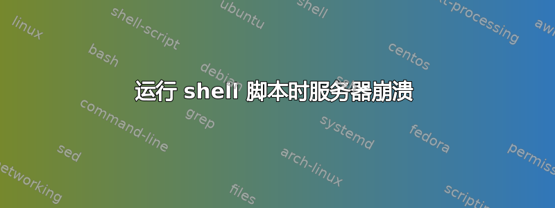 运行 shell 脚本时服务器崩溃