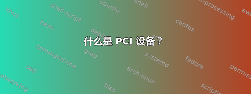 什么是 PCI 设备？